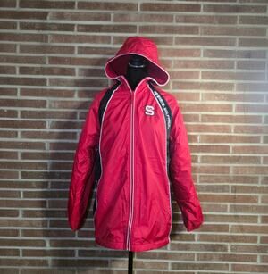 Vintage Red Oak NC State Wolfpack Hooded Jacket Red Black Youth XL 16/18 Y2K